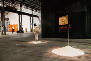 Gerald Machona, 'Flagging the nation', 2012. Installation view (2016) at Carriageworks for the 20th Biennale of Sydney. Courtesy the artist. Collection of The New Church Museum, Cape Town. Photograph: Leila Joy.